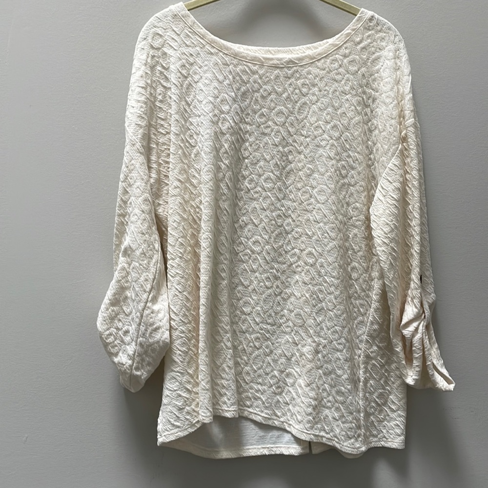 Rose + Olive cream top